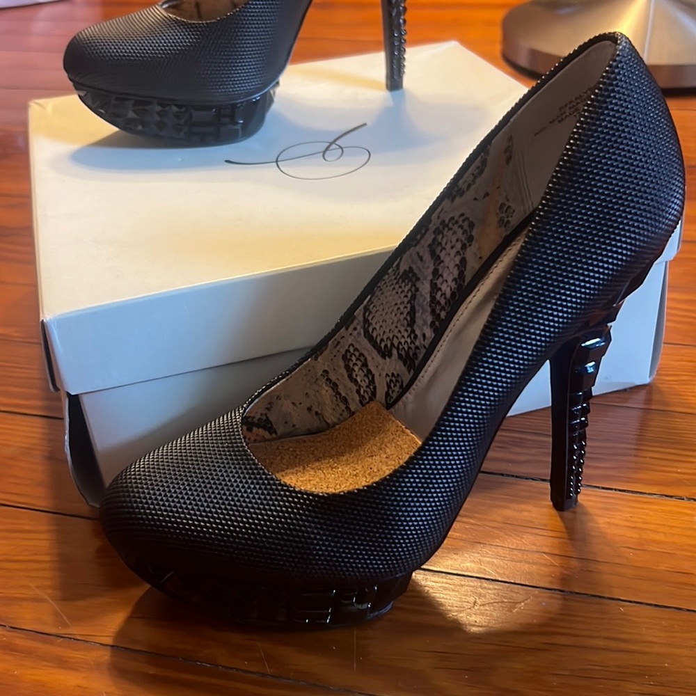 Black platform heels
